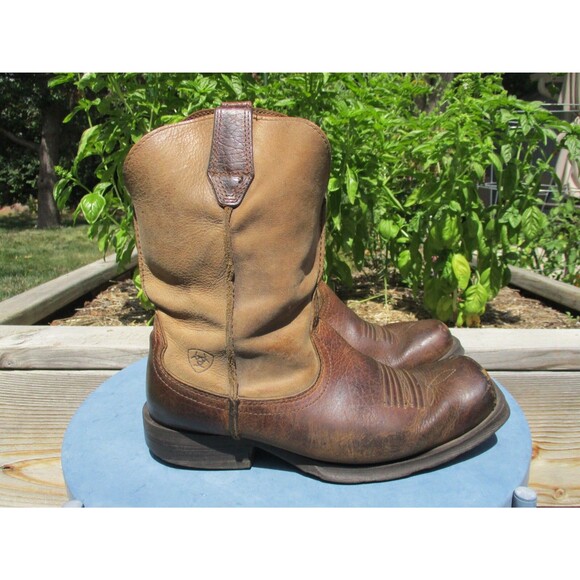 Ariat Other - Ariat Rambler Bomber Cowboy Boots Men 8.5 D Brown Leather Square Toe Western